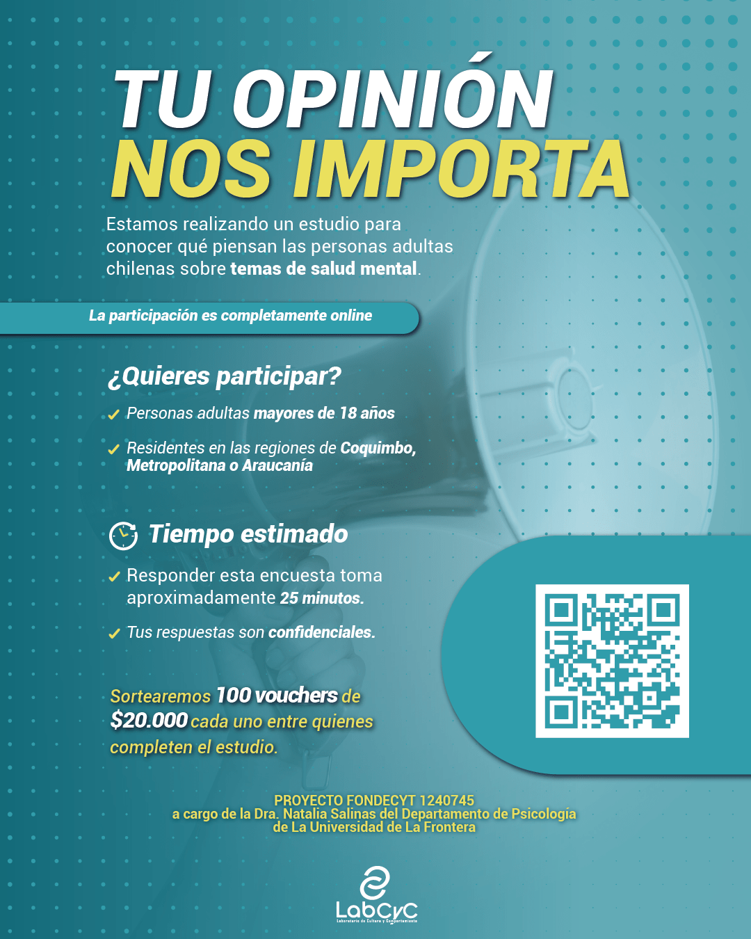 ¡Tu opinión importa! Participa en la segunda etapa de nuestro proyecto&nbsp;FONDECYT